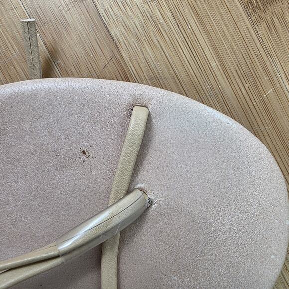 Ancient Greek Sandals String Flip Flop Leather Sandal Women's Size 37 7 Tan Nude - Picture 7 of 7